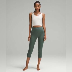 lululemon forest green align high rise crop 23” leggings size 10